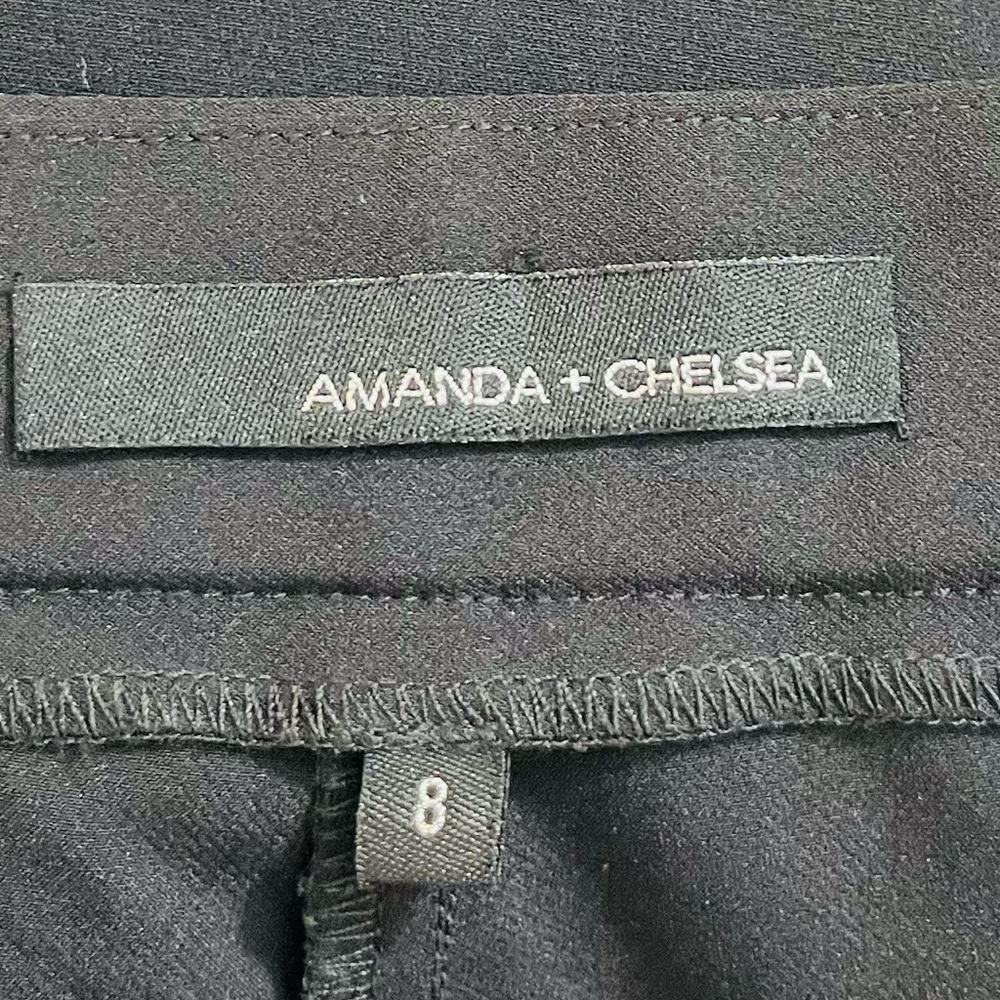 Amanda & Chelsea High Rise Workwear Career Trousers Pants  Women Size 8 Black - Picture 3 of 11